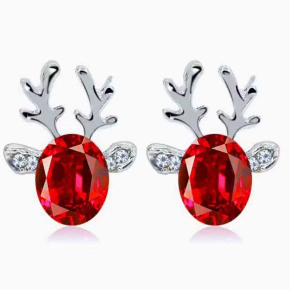 NWOT 1 pair Creative Fashionable Christmas Reindeer - Choose Either Red Or White